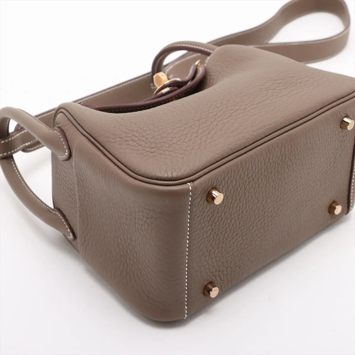 Hermes Mini Lindy Clemence Etoupe W Stamp