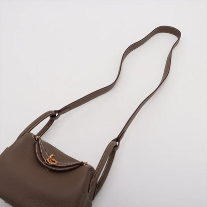 Hermes Mini Lindy Clemence Etoupe W Stamp