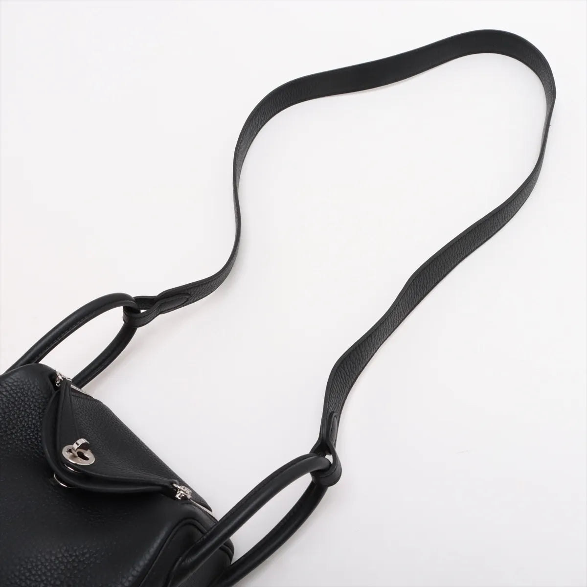 Hermes Mini Lindy Clemence Noir Black - W stamp
