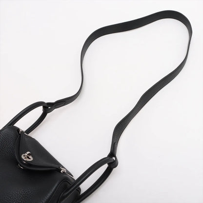 Hermes Mini Lindy Clemence Noir Black - W stamp