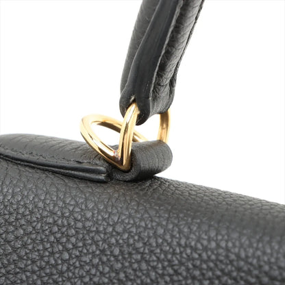 Hermes Kelly 28 Noir Togo GHW C Stamp Black