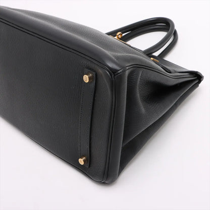 Hermes Birkin 35 GHW Noir Black Square B Stamp
