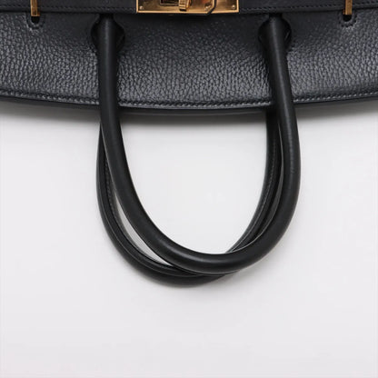 Hermes Birkin 35 GHW Noir Black Square B Stamp