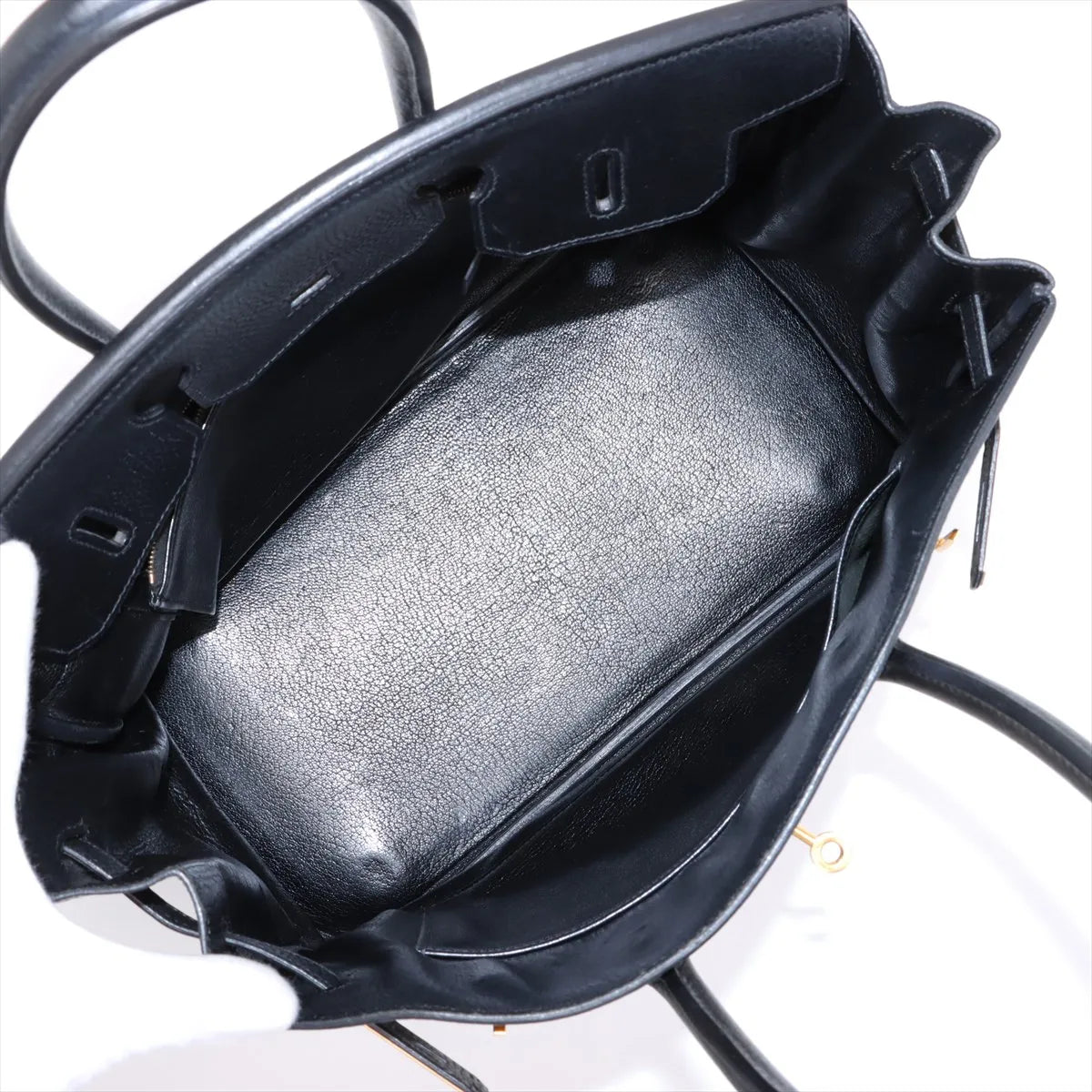 Hermes Birkin 35 GHW Noir Black Square B Stamp