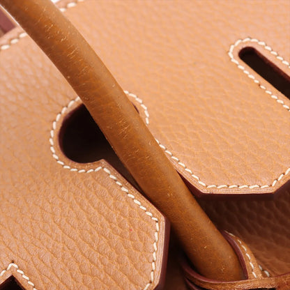 Hermes Birkin 35 Natural Sable  Ardennes Square B Stamp
