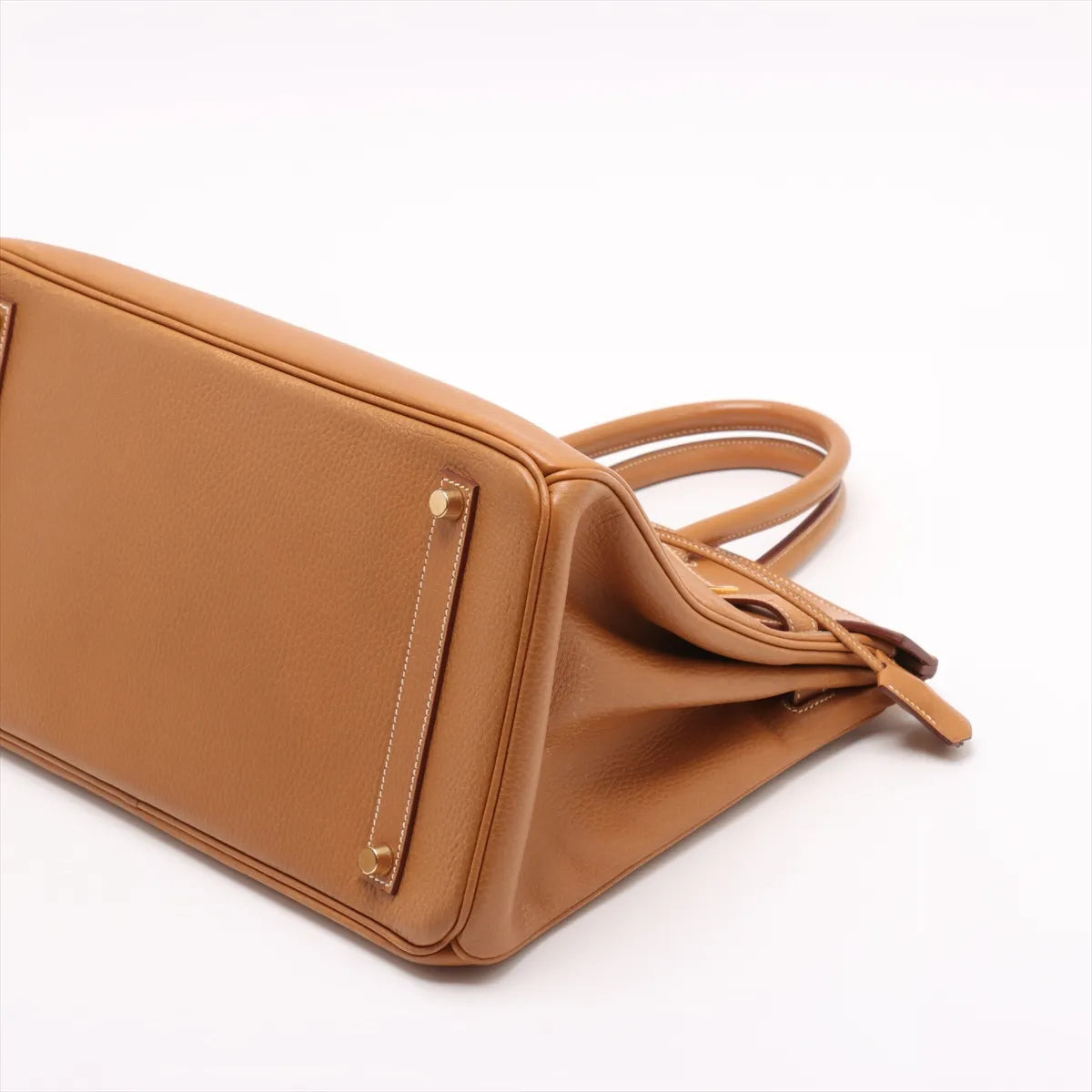 Hermes Birkin 35 Natural Sable  Ardennes Square B Stamp