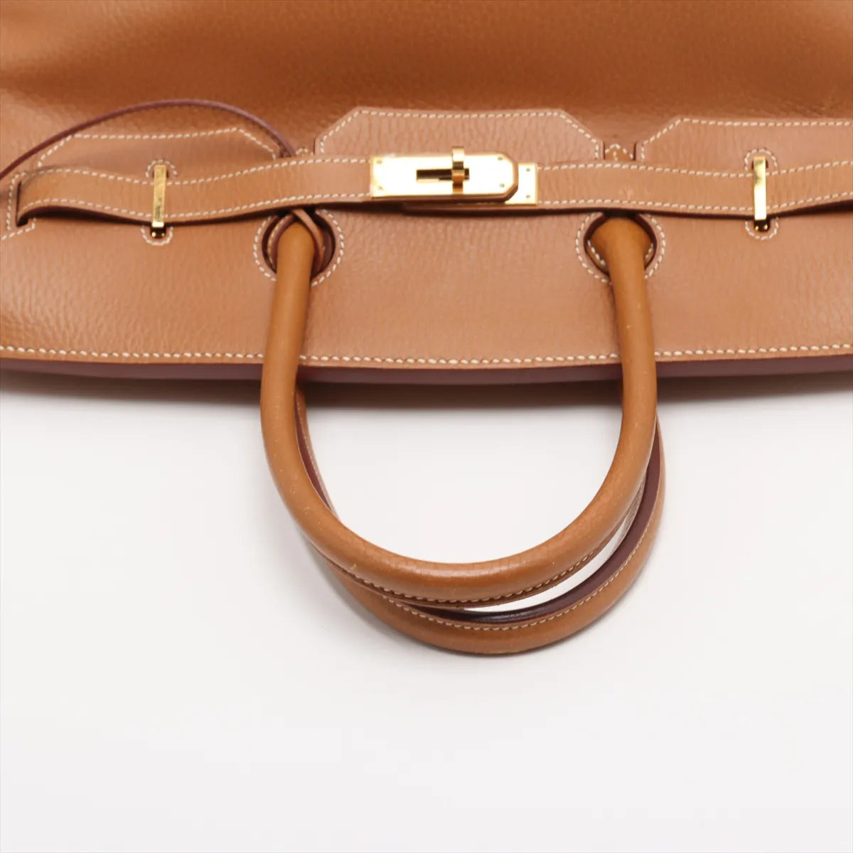 Hermes Birkin 35 Natural Sable  Ardennes Square B Stamp