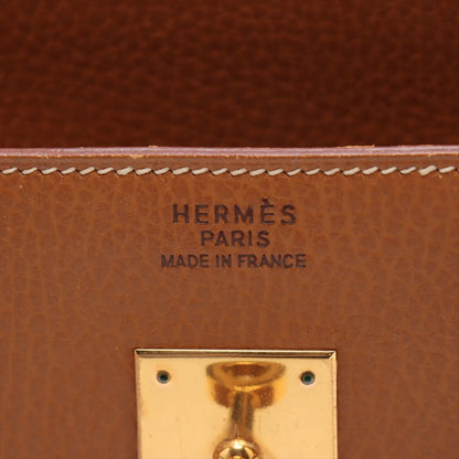 Hermes Birkin 35 Natural Sable  Ardennes Square B Stamp