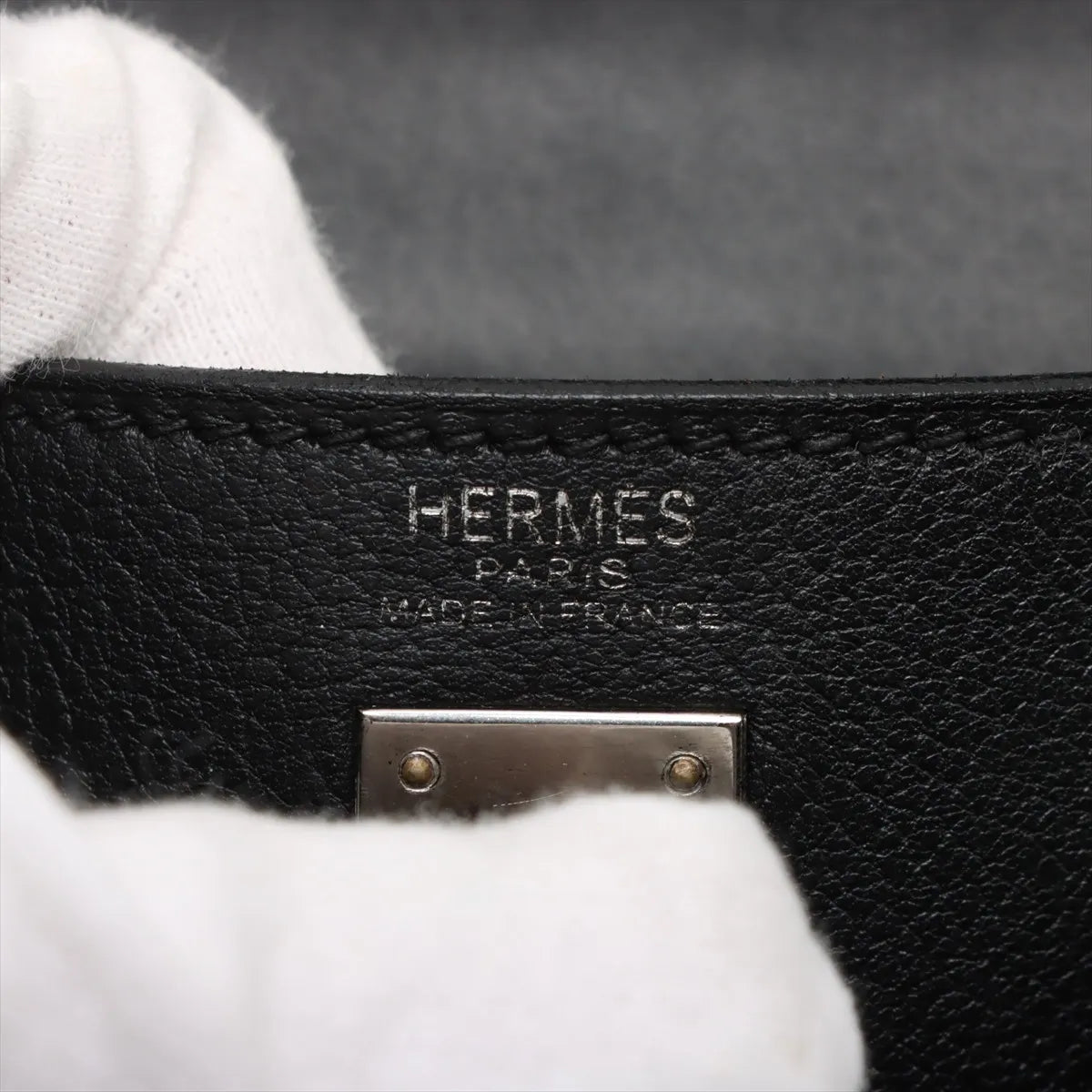 Hermes Kelly 25 Noir Everglain PHW - Stamp J Square