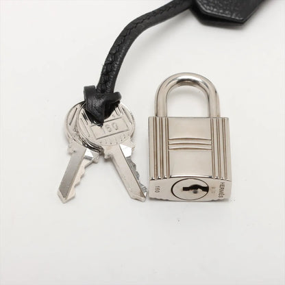 Hermes Kelly 25 Noir Everglain PHW - Stamp J Square