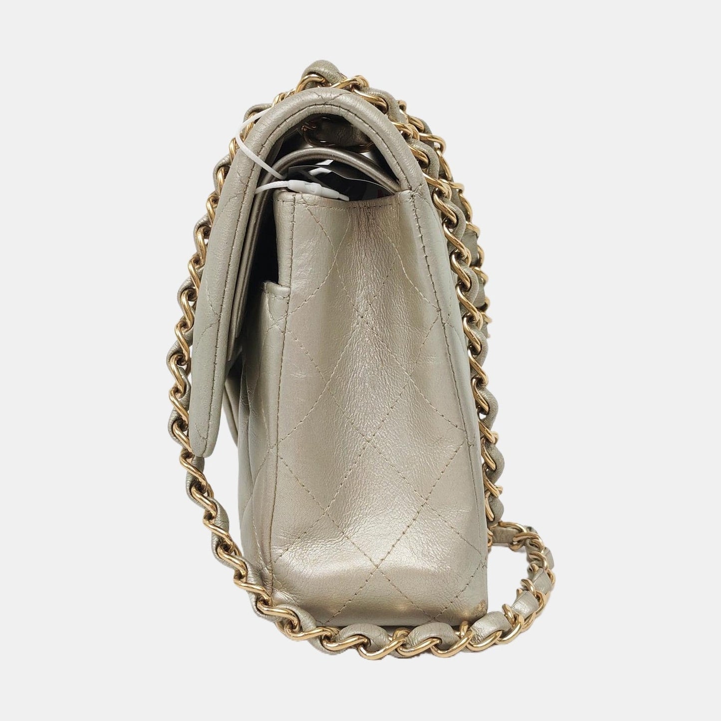 Chanel Classic Flap Medium Gold Lambskin Leather with Gold HW, 2011