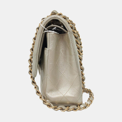 Chanel Classic Flap Medium Gold Lambskin Leather with Gold HW, 2011
