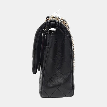 Chanel Timeless Classic Flap Medium Black Lambskin Leather Gold Hardware
