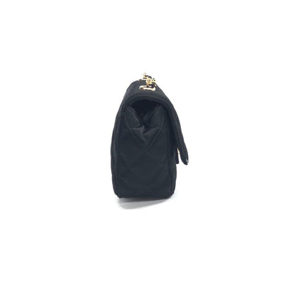 Chanel Classic Flap Mini Black Silk Satin Gold Hardware 2015-2016
