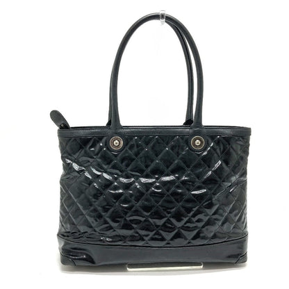 CHANEL Tote Bag Bag Shoulder Semi-Shoulder CC COCO Mark charm Matrasse Enamel / leather black Women