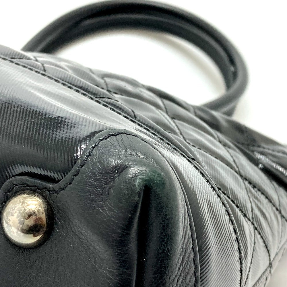 CHANEL Tote Bag Bag Shoulder Semi-Shoulder CC COCO Mark charm Matrasse Enamel / leather black Women