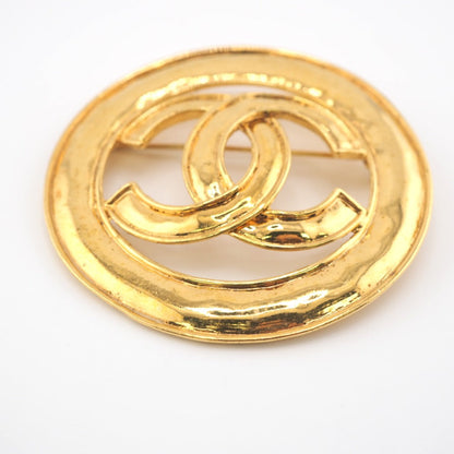 CHANEL Brooch Gold Plated gold COCO Mark