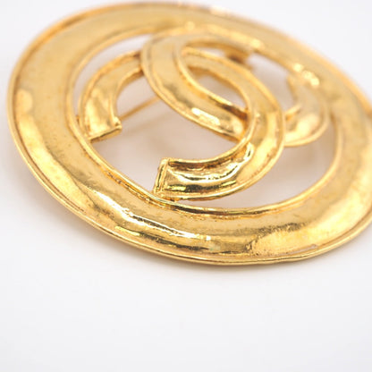 CHANEL Brooch Gold Plated gold COCO Mark