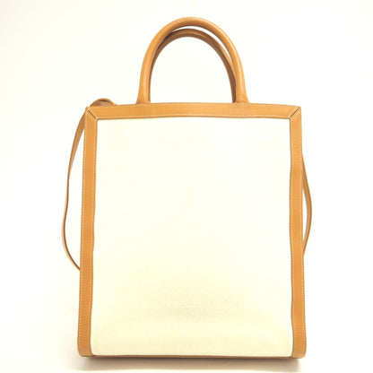 CELINE Handbag canvas beige Vertical hippopotamus