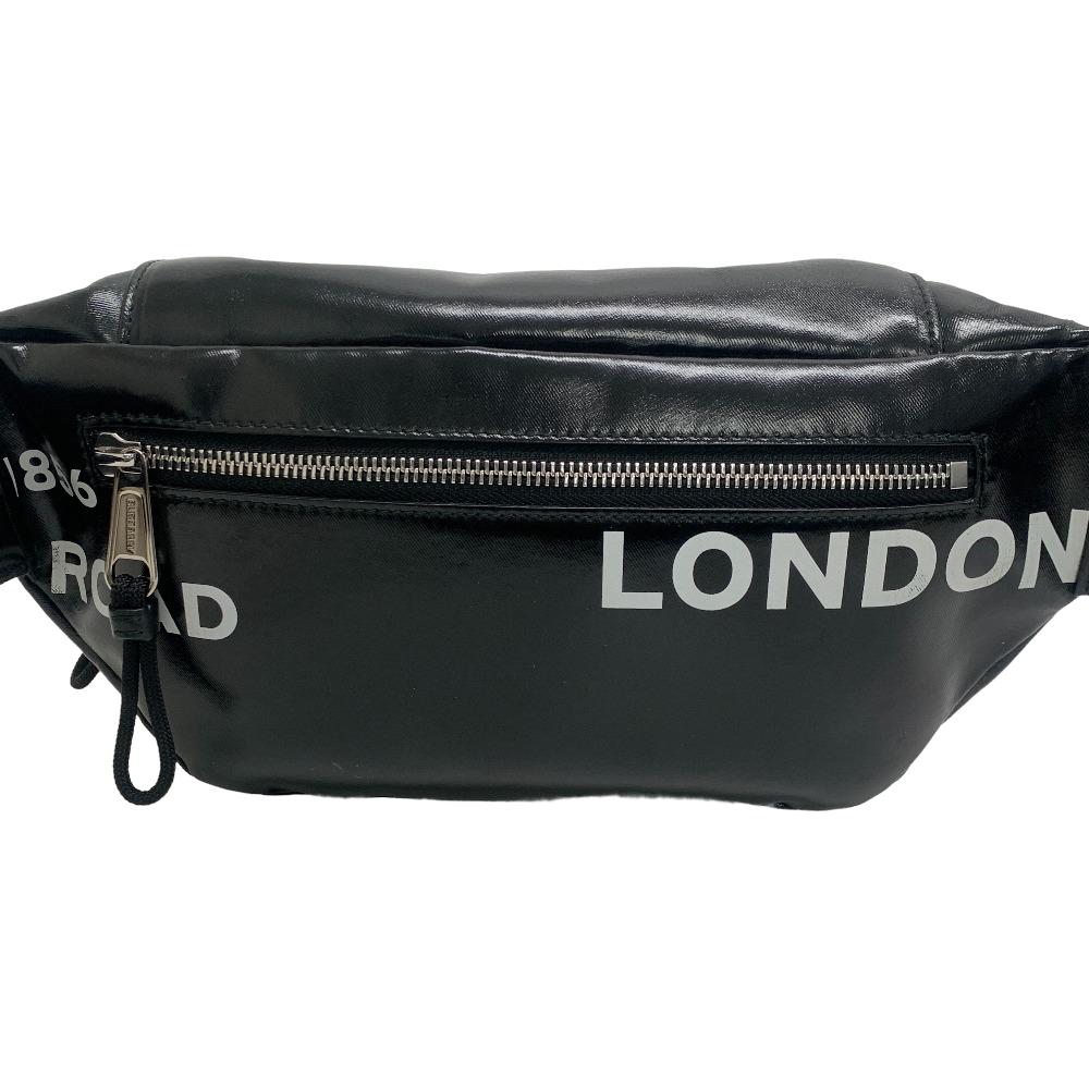 BURBERRY Sling bag Coated canvas black Horse ferry