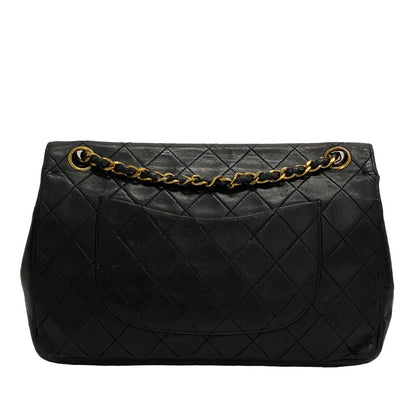 CHANEL Shoulder Bag lambskin black COCO Mark Matrasse