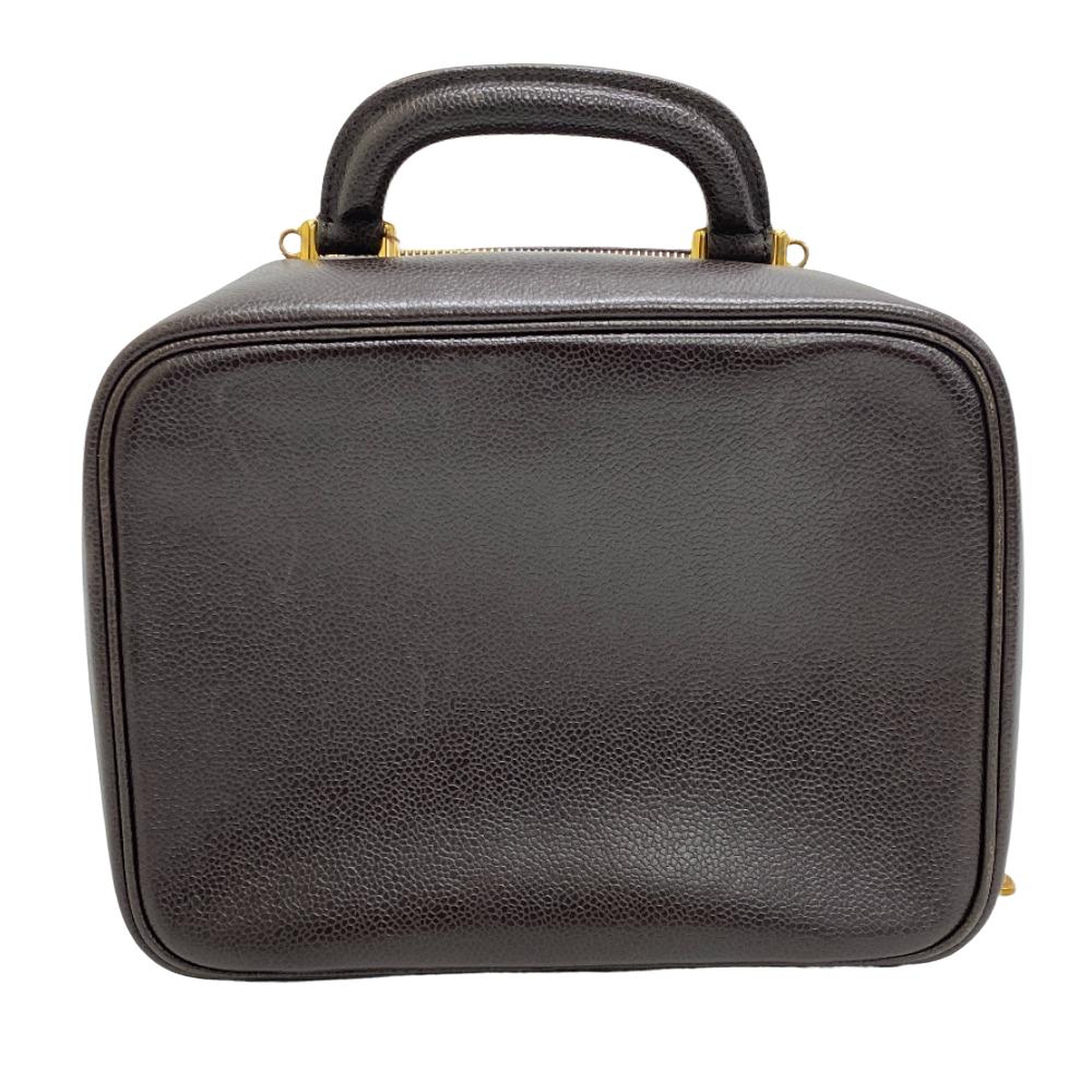 CHANEL Shoulder Bag leather Brown 2way Caviar skin COCO Mark Women