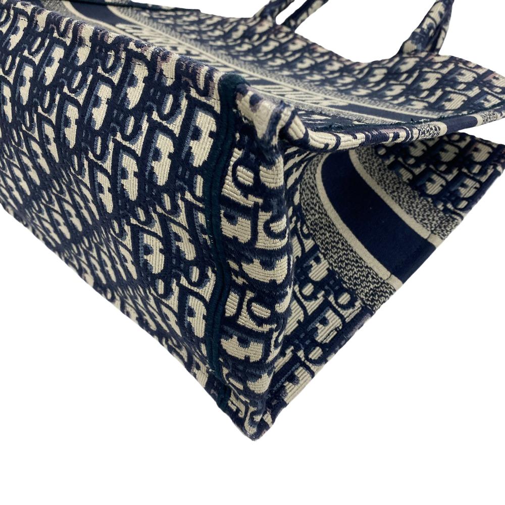 Christian Dior Tote Bag canvas Navy Small Book tote Women