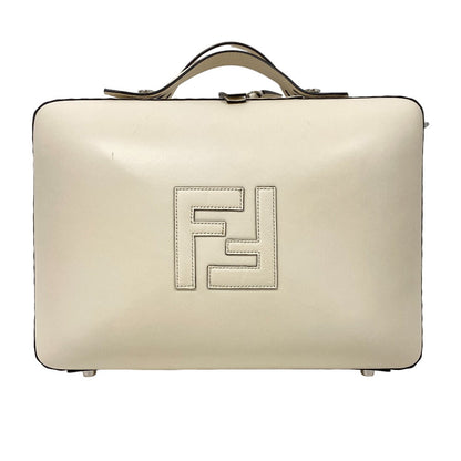 FENDI Handbag 7VV156 leather Ivory suitcase Women