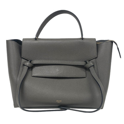 CELINE Handbag leather gray 2WAY Belt bag mini Women