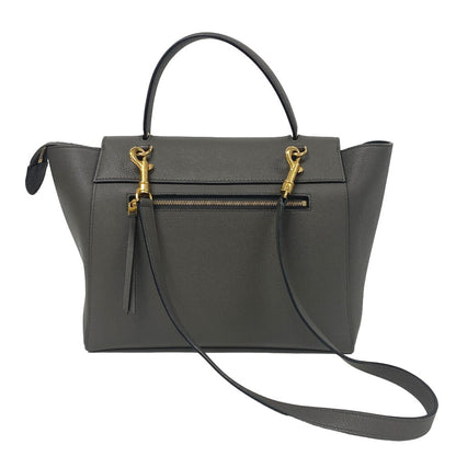 CELINE Handbag leather gray 2WAY Belt bag mini Women