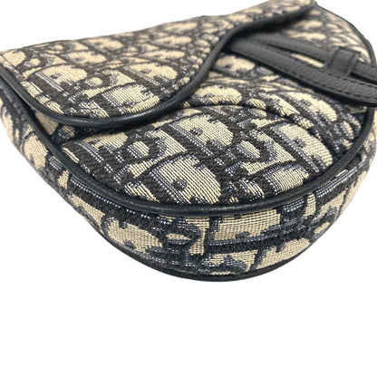 Christian Dior Sling bag canvas Navy oblique saddle bag Women