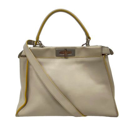 FENDI Handbag 8BN290 leather gray Peekaboo Women