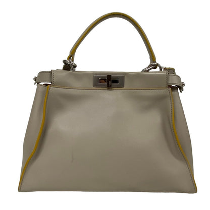 FENDI Handbag 8BN290 leather gray Peekaboo Women