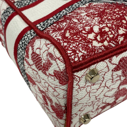 Christian Dior Handbag canvas Red 2WAY handbag Lady Delight Medium Women