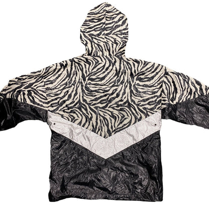 CELINE Nylon jacket 2W537260Q Nylon black 44 22Stainless Steel Zebra look loose cut jacket mens 44
