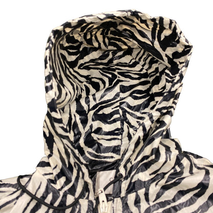 CELINE Nylon jacket 2W537260Q Nylon black 44 22Stainless Steel Zebra look loose cut jacket mens 44