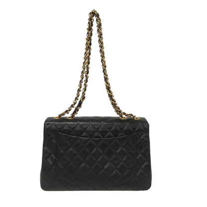 CHANEL Shoulder Bag lambskin black Single flap Double Chain COCO Mark Deca Trasse Women