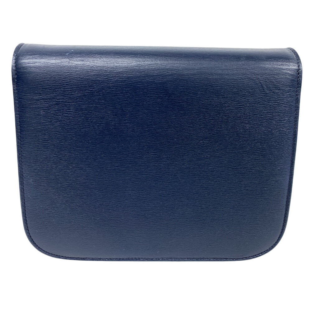 CELINE Shoulder Bag leather Navy medium Classic box Women