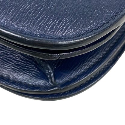 CELINE Shoulder Bag leather Navy medium Classic box Women