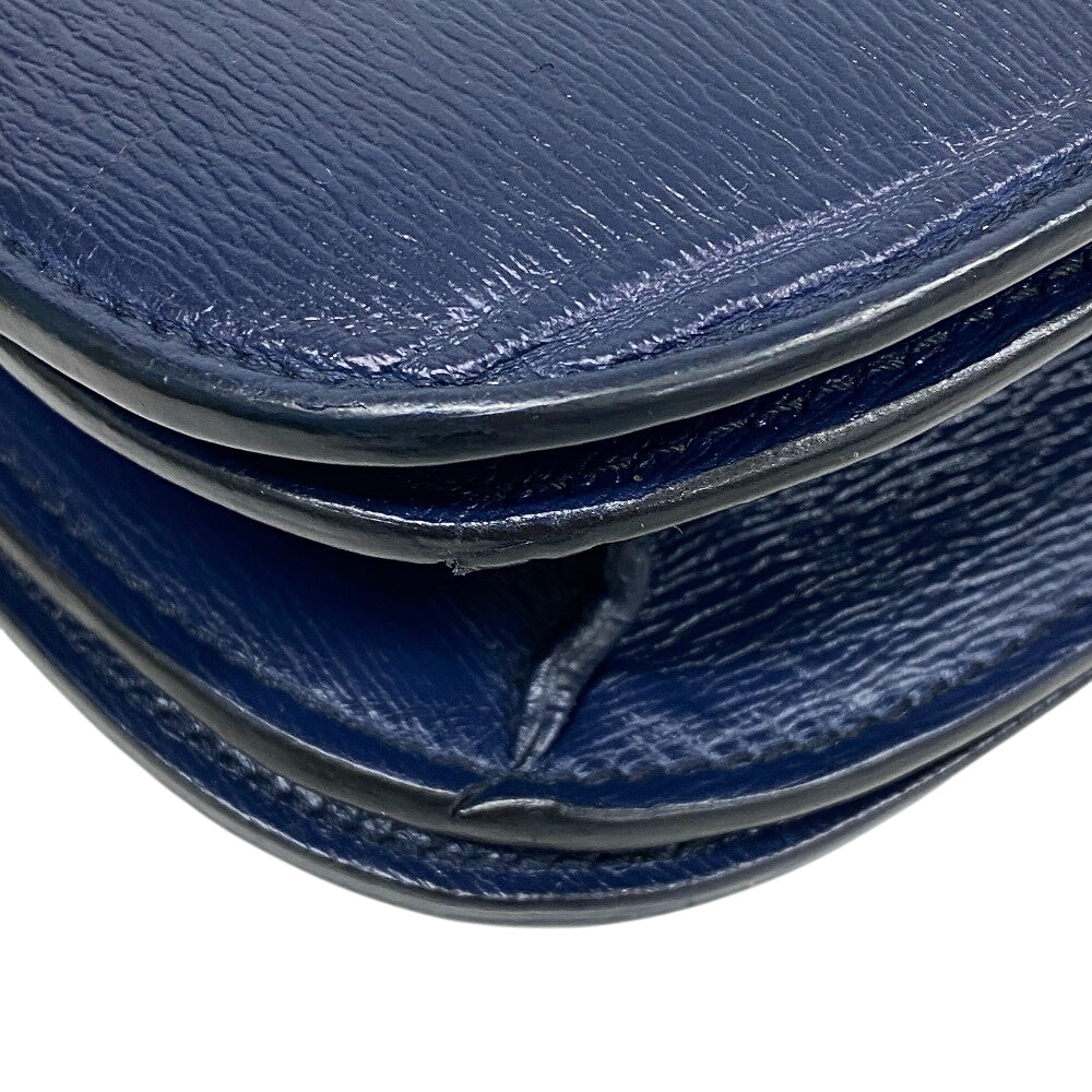 CELINE Shoulder Bag leather Navy medium Classic box Women