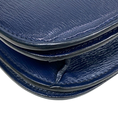 CELINE Shoulder Bag leather Navy medium Classic box Women