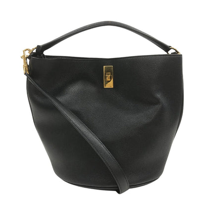 CELINE Handbag leather black Bucket16 teen 2way Women