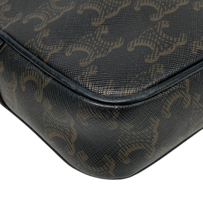 CELINE Shoulder Bag PVC, Leather Brown Triomphe Medium Messenger Women
