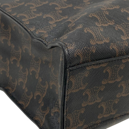 CELINE Tote Bag PVC, Leather black Triomphe Vertical Cover Women