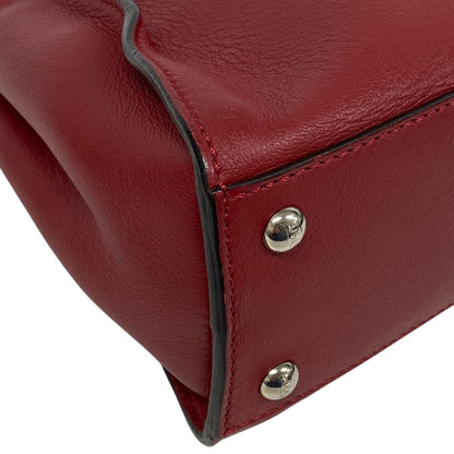 FENDI Handbag 8BN290 leather Red 2WAY Shoulder Bag Peek-a-boo regular Women