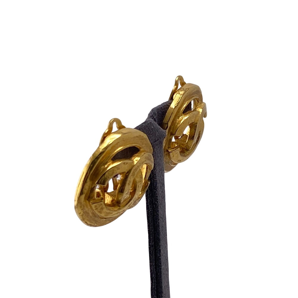 CHANEL Earring Gold Plated gold COCO Mark