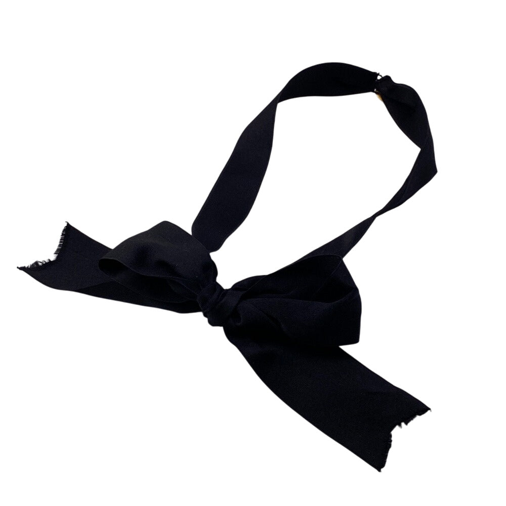 CHANEL choker Satin black Mademoiselle