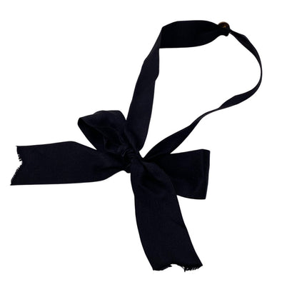 CHANEL choker Satin black Mademoiselle
