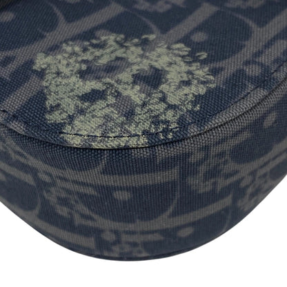 Christian Dior Shoulder Bag Canvas, Leather Navy Oblique Gallop Women