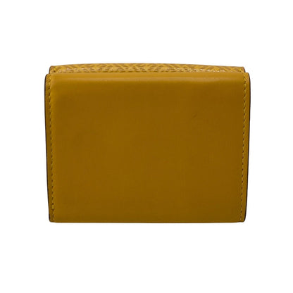 FENDI Tri-fold wallet 7M0280 leather yellow FF logo